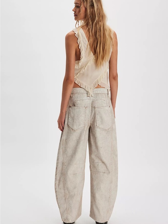 We The Free Denim - We The Free Good Luck Coated Barrel Jeans